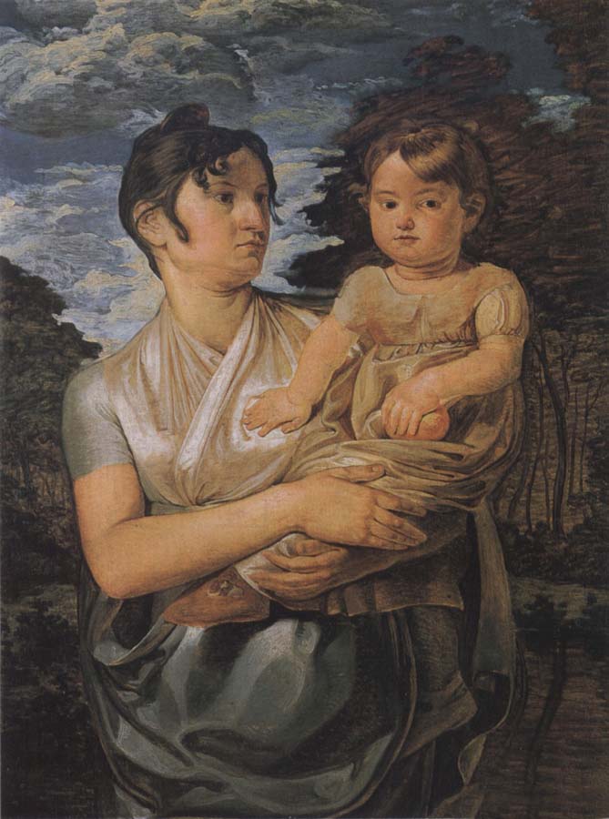 Philipp Otto Runge The Artist-s Wife and their Young Son